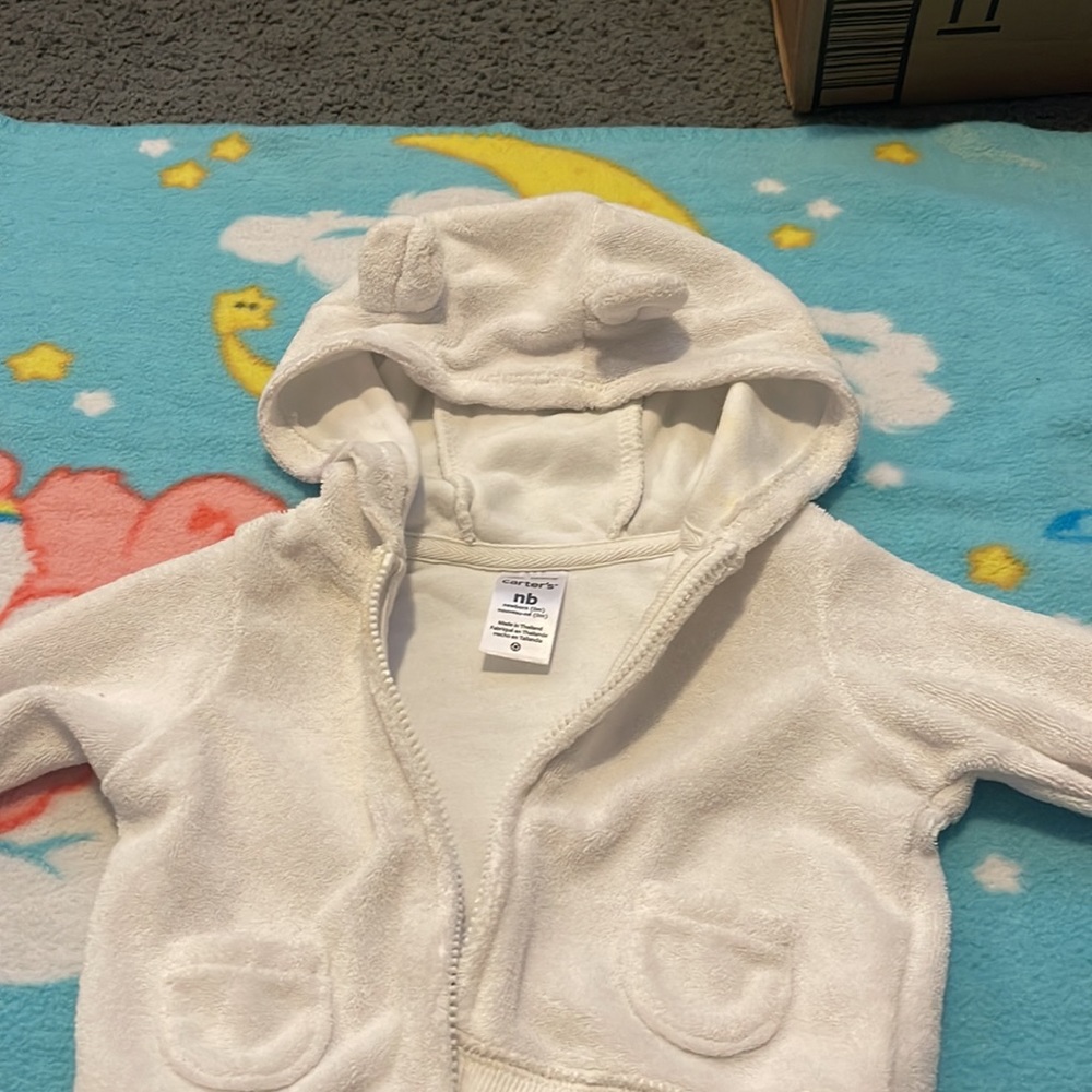 White NewBorn Set With Jacket - Picture 5 of 5